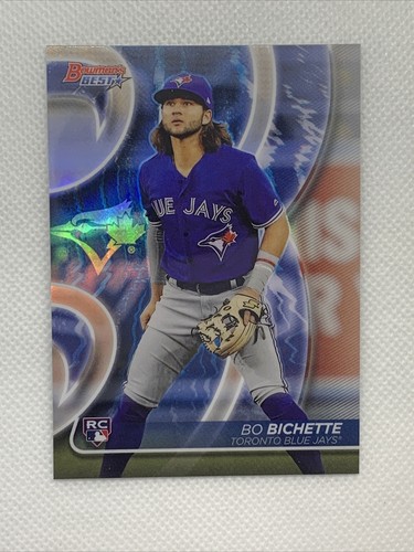 2020 Bowman's Best Bo Bichette Rookie Cards x2 Base & Refractor Blue Jays RC - Picture 4 of 4