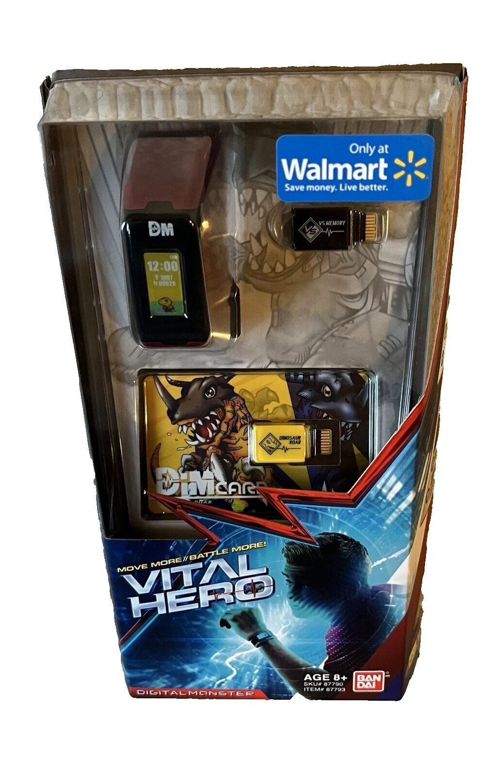 Batería electrónica Bandai Digimon, y Juguetes de cuerda