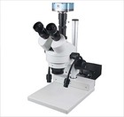 Radical Trinocular Stereo Zoom Microscopoe w Dual Fibre Guide Spot Light +HD Cam