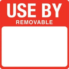 Use By Food Labels Date DY054 25x25mm 1000 Labels Box Removable Food Preparation