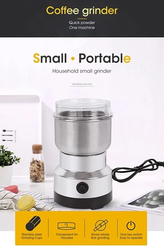 Electric Coffee Bean Grinder Nut Seed Herb Grind Spice Crusher Mill Blender - Picture 4 of 13