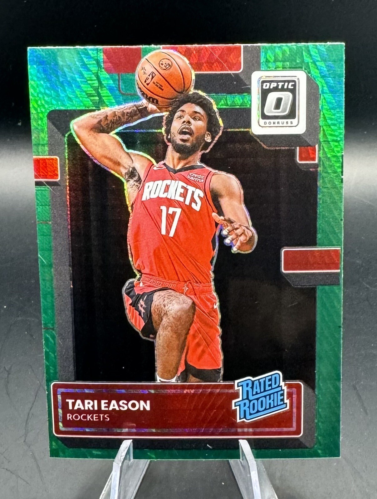 2022-23 Donruss Optic TARI EASON Green Hyper Prizm Rated Rookie RC #203 *Rockets