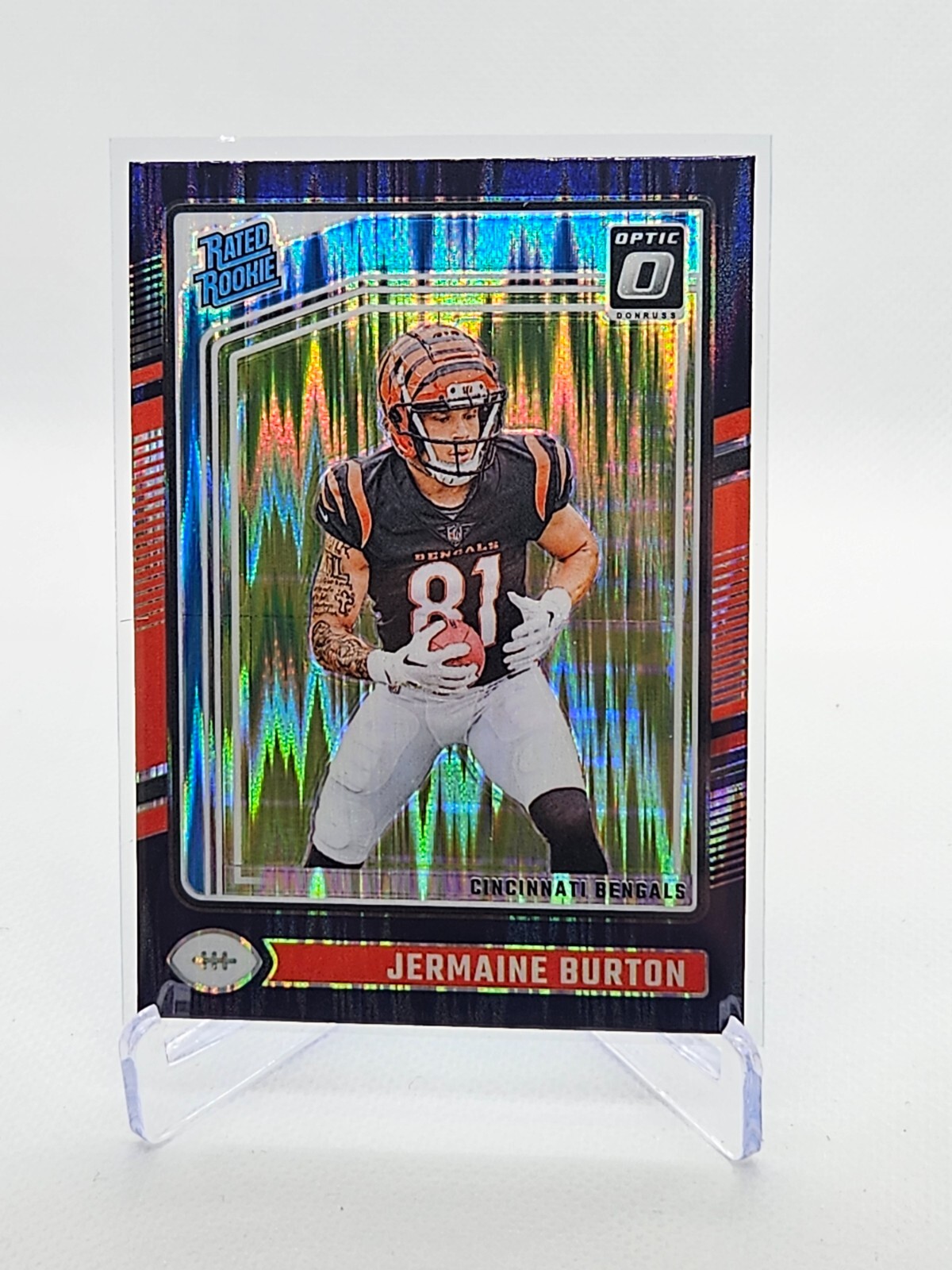 2024 Panini Donruss Optic - Jermaine Burton #251 Purple Shock Rated Rookie RC