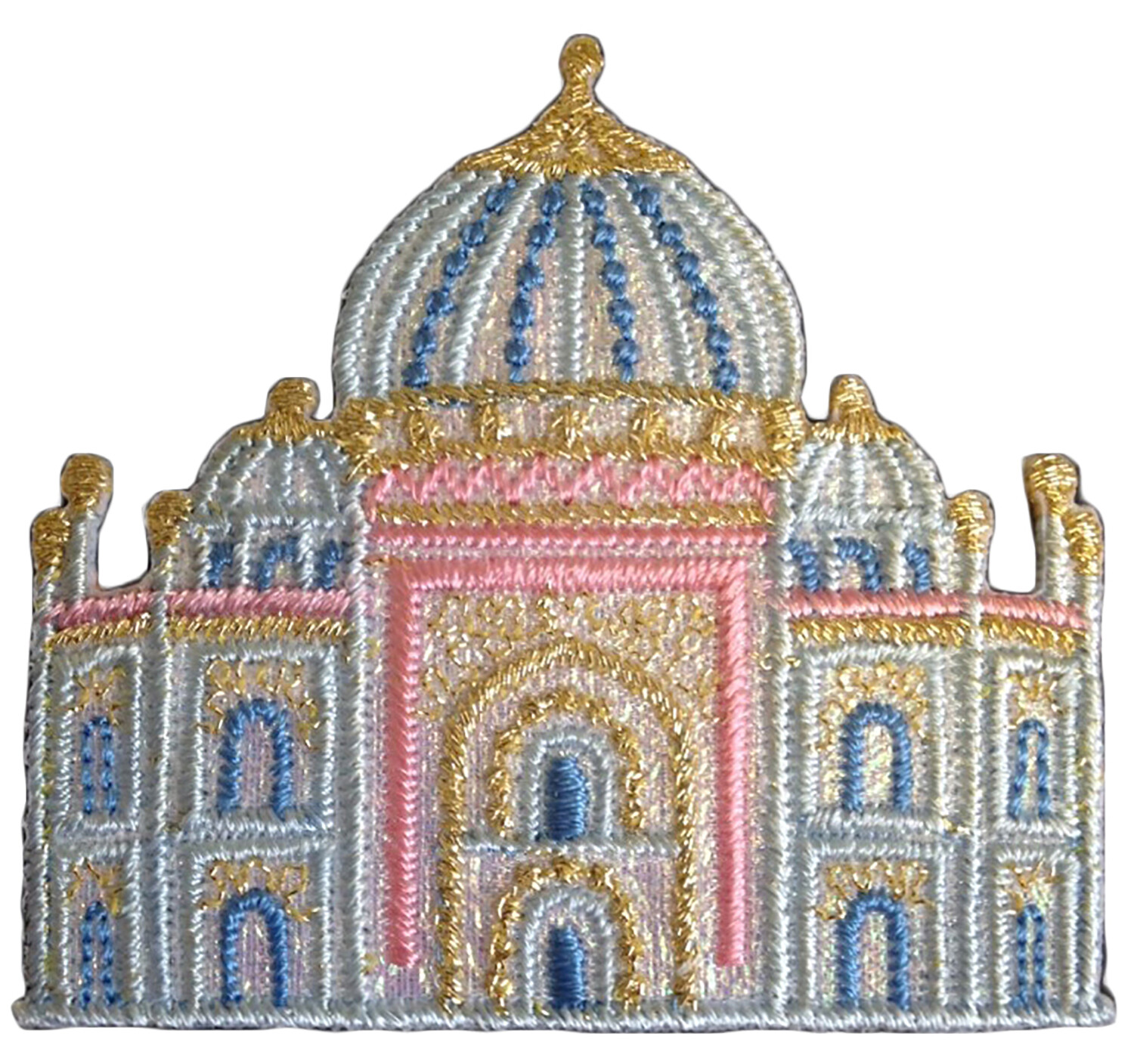 Sew or Iron On Craft Motif Patch S&W Novelty Taj Mahall India New M081 6cm x 5cm