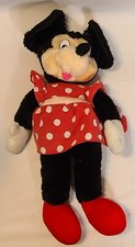 Minnie Mouse Plush Very Vintage Doll 16 Inch Satin Ears Stuffed Animal