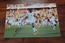 ASAMOAH GYAN (Ghana Rennes Sunderland FC) Hand SIGNED 12x8 PHOTO World Cup 2010