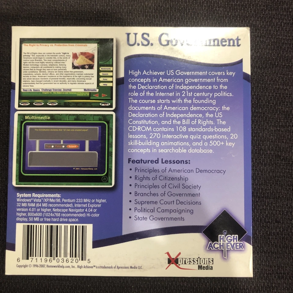 Pc Treasures High Achiever US Government - Image 3 of 4