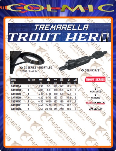 Canna da trota lago Colmic TROUT HERO AZIONE 4 MT 4.20 gr 8-15 - Foto 2 di 2