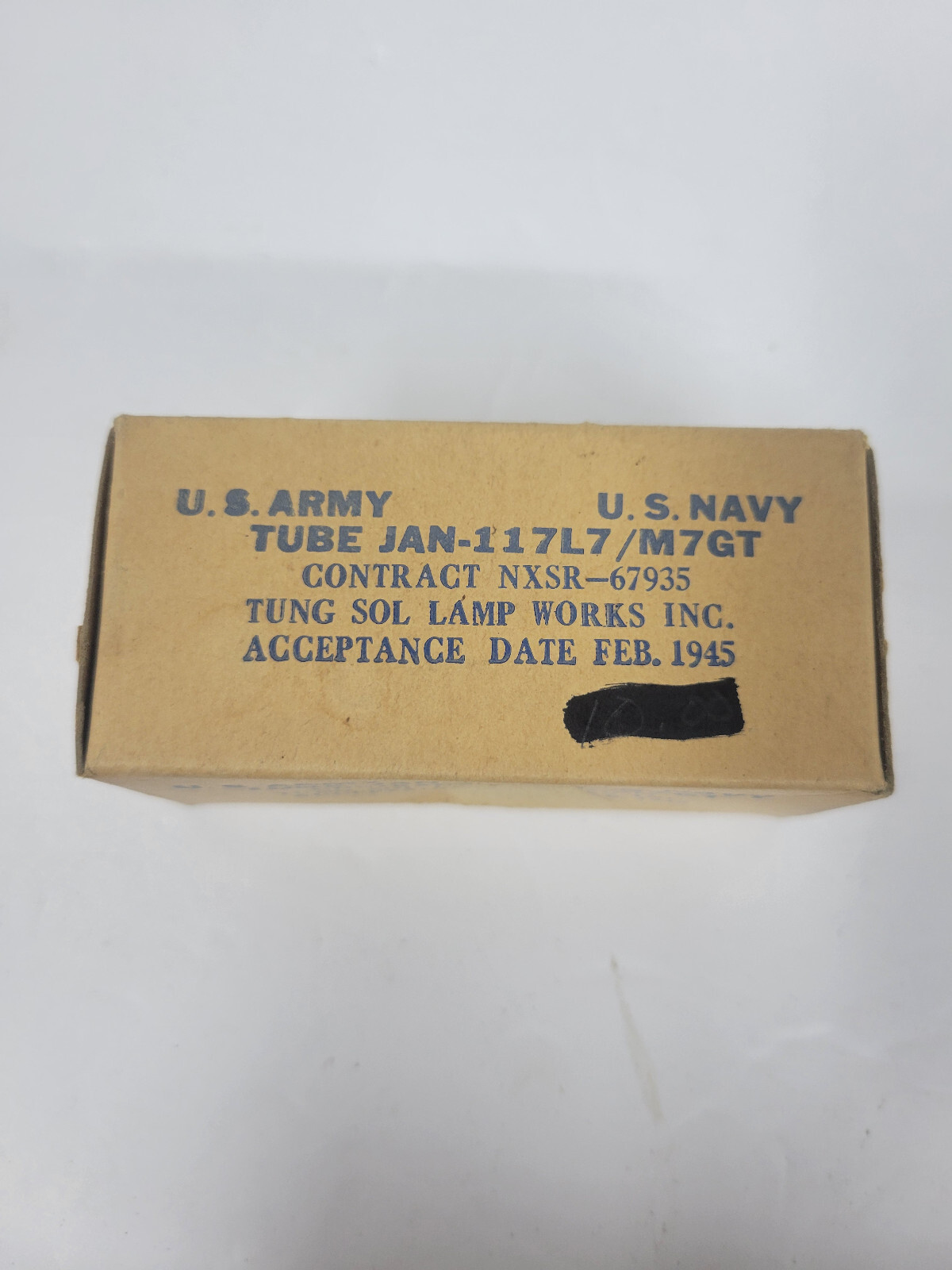 NOS Sylvania JAN-117L7 M7GT vacuum tube rectifier with Tung Sol 2/45 beam-power