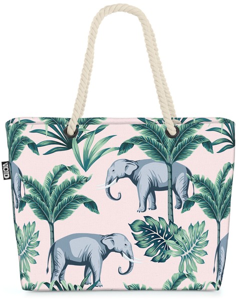 Void Tasche Vintage Elefanten Safari Palmen Hawaii Tropen-Wald Tropisch-image