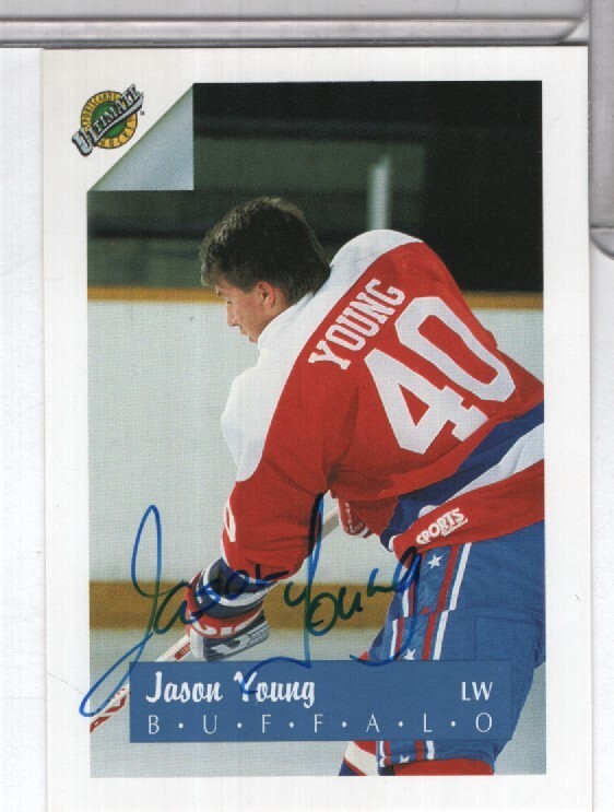 Jason Young Sabres Autographed 1991 Ultimate #40 w/COA 050125CBCD-46