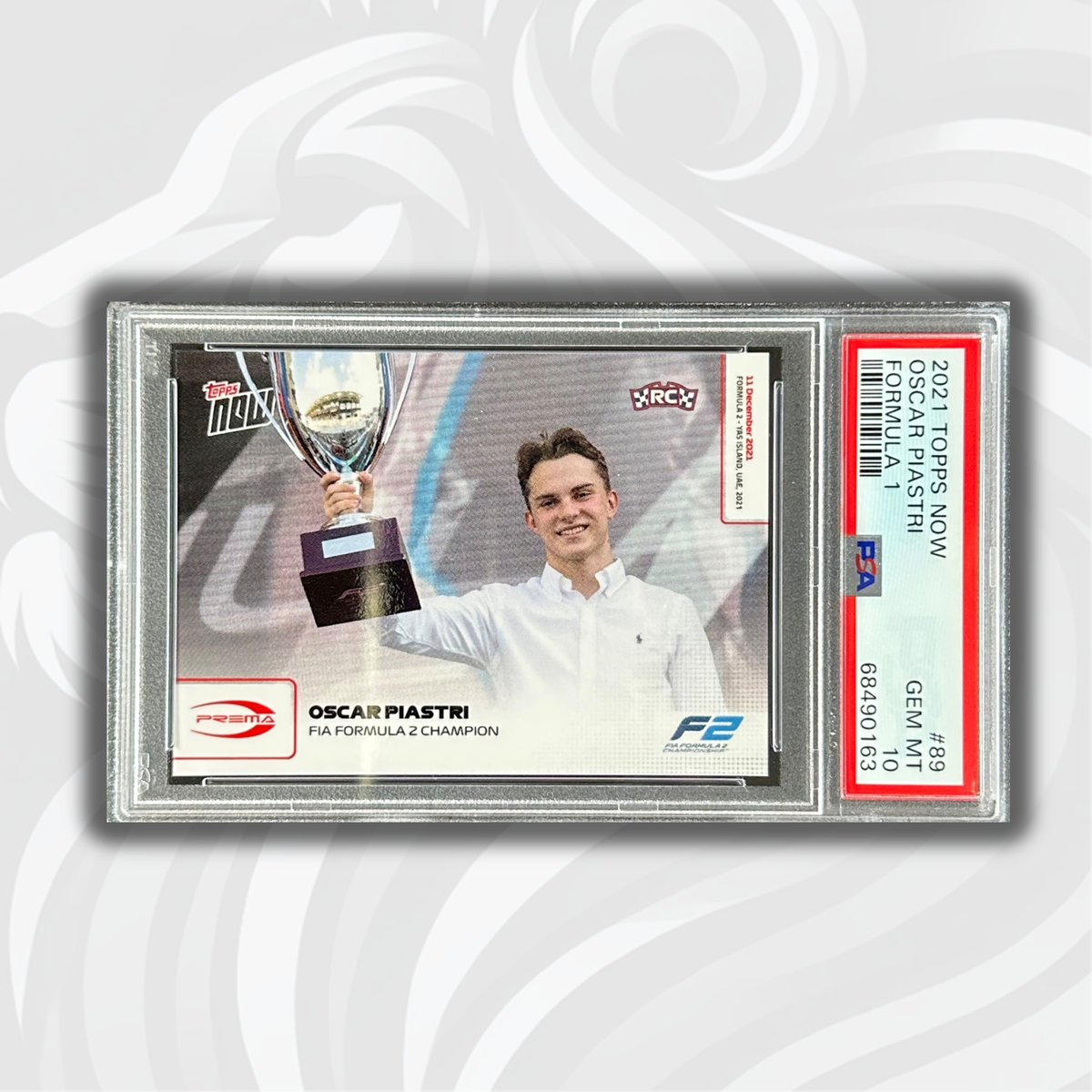 PSA 10 - Oscar Piastri - FIA Formula 2 Champion #089 - 2021 Topps