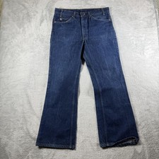 Vintage Levis 517 Jeans Mens 34x30 Blue Bootcut Denim Orange Tab Pants Western
