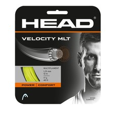 HEAD Velocity MLT Tennis String 17, Yellow 17 Gauge, Yellow