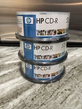 (3) 20 pack Hp CD-R 52 x 700MB 80 minute CD’s blank sealed 60 Total