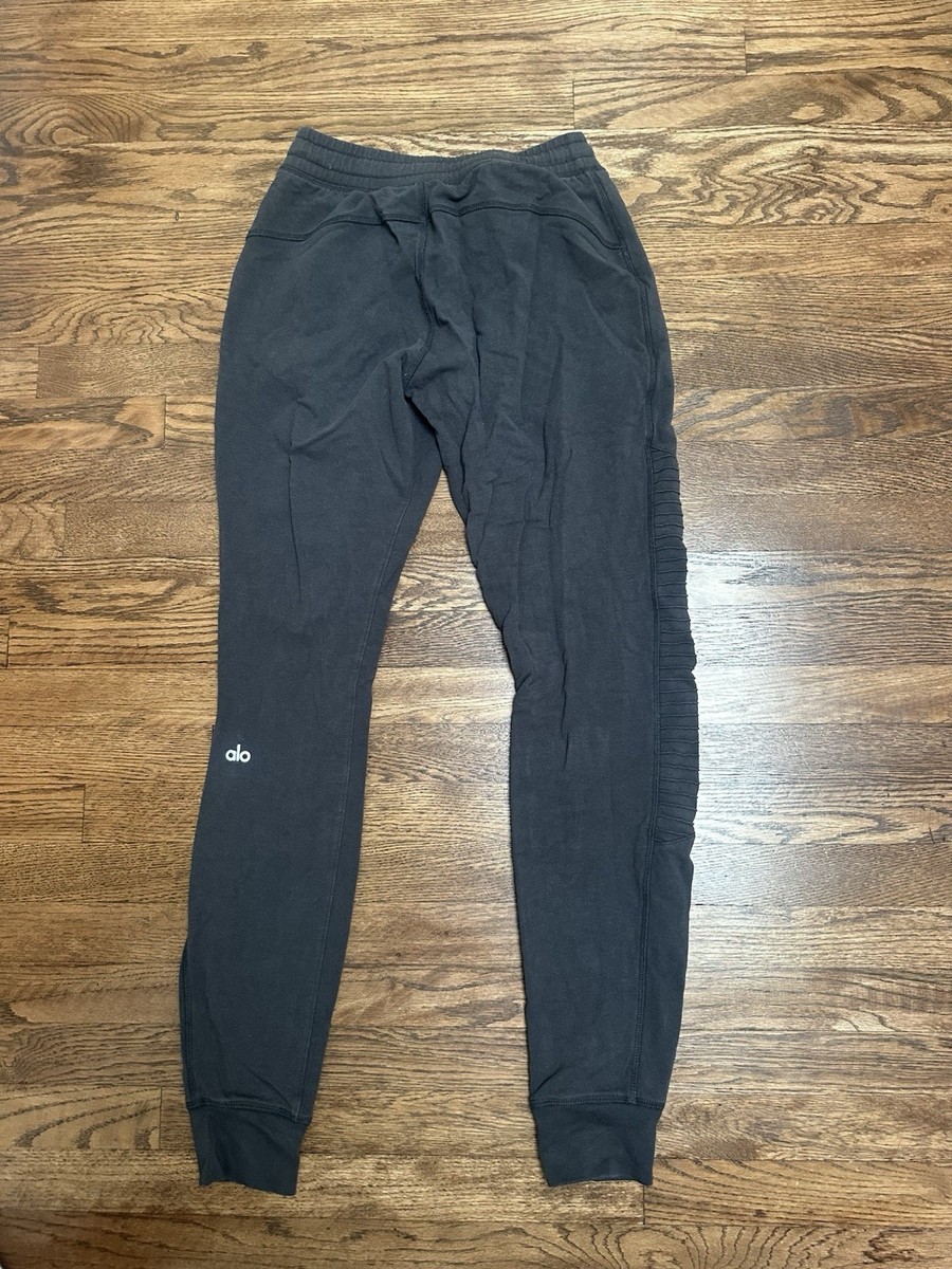 Alo Yoga Urban Moto Sweatpant Jogger Dark Grey Anthractie Size