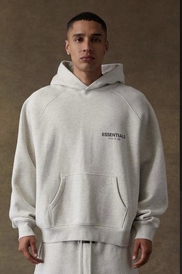 Fear Of God Essentials Hoodie Light Oatmeal Men s Size XL
