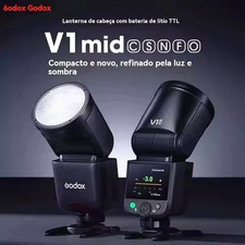 Godox V1 Mid Ttl Hss Round Head Speedlite Flash Light Canon Nikon Sony Fujifilm