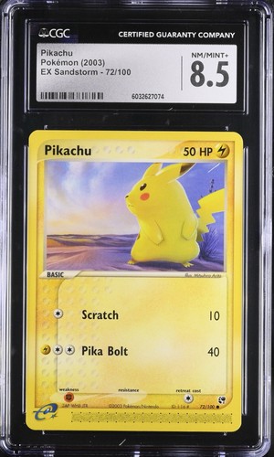 Pikachu graded CGC 8.5 for sale on eBay