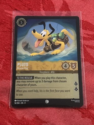 FOIL Disney Lorcana - Fabled - Pluto - Rescue Dog - 16/204 FOIL