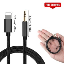 Fits iPhone to 3.5 mm Jack Car Audio Aux Cable For iPhone  IOS 11 12 8Pin To AUX