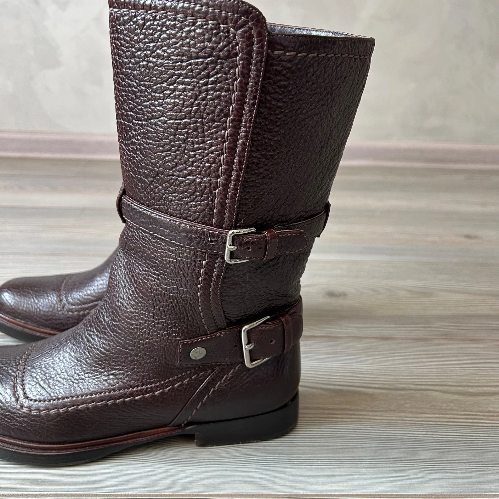 Stivaletti da motociclista Miu Miu in pelle 39