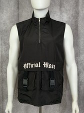 Boohoo Men s Black Full Zip Vest Stand-Up Col...