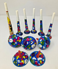 Vintage Metal Noisemakers Horns Clackers Lot 11 New Years Party Tin Litho