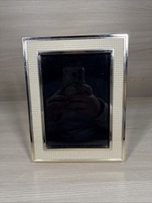 Lenox Jubilee Pearl Frame w/ Silver Tone Borders Accents 5x7” Stand Up Table Top