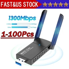 USB 3.0 Wireless WIFI Adapter 1300Mbps Long Range Dongle Dual Band Network Lot