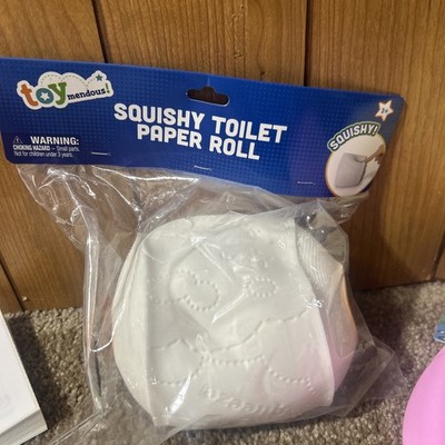 New! Toymendous Squishy Toilet Paper Roll Novelty Sensory Squeeze Fidget Toy