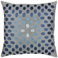 18"x18" Dots Poly Filled Square Throw Pillow Blue - Rizzy Home