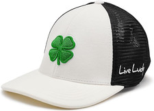 NEW Black Clover Live Lucky Perfect Luck 23 Heather White Fitted L/XL Golf Hat