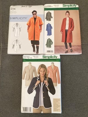 Schnittmuster Simplicity Damen Blazer Mantel