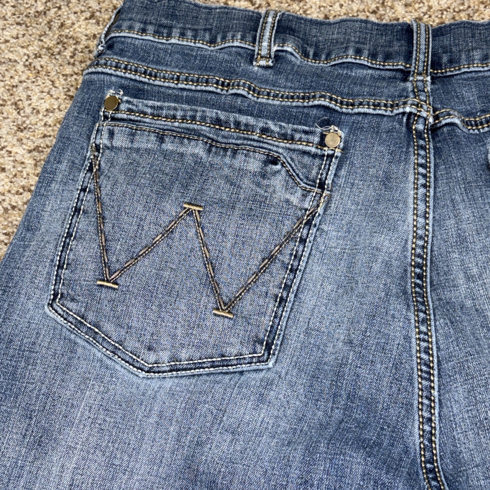 Wrangler Retro Slim Boot Jeans Mens 36x30 Blue Denim Stretch Fits 32 X 29 - View 14