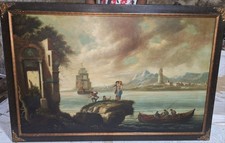 Dipinto Ad Olio Su Tela Antico