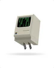 USB C Charger, Retro 67 Power Display 3-Port Fast GaN Charger with Digital Ra...