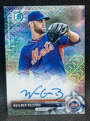 2017 Bowman CHROME Prospect MEGA Box AUTO Wuilmer Becerra #BMA-WB Auto METS!!!