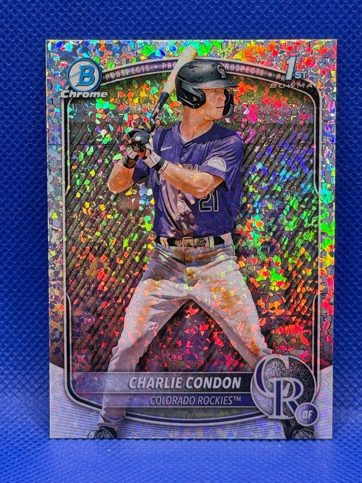 Charlie Condon 2025 Bowman Chrome 1st Bowman Mini Diamond #BCP-75 Rockies