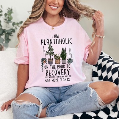 I Am Plantaholic On The Womens Ring-Spun T-Shirt Indoor Plants Gardening