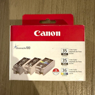 Canon ChromaLife100 Ink Cartridge Set PGI-35 Black x2 + CLI-36 Color