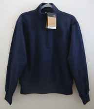 The North Face Women's Sz S Summit Navy Blue Box Half Dome 1/4 Zip Pullover
