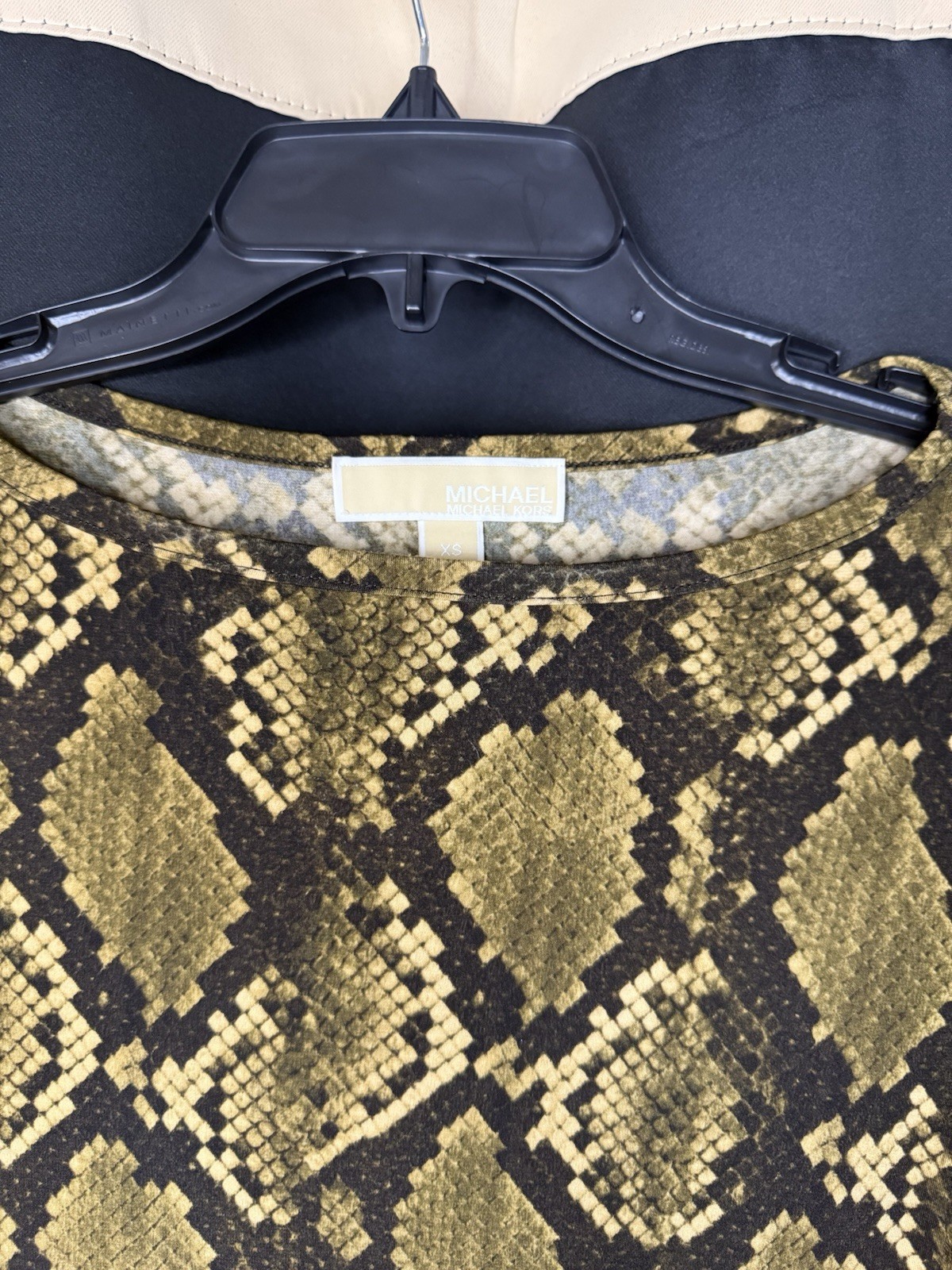 Michael Kors python-print matte-jersey shift dres… - image 2