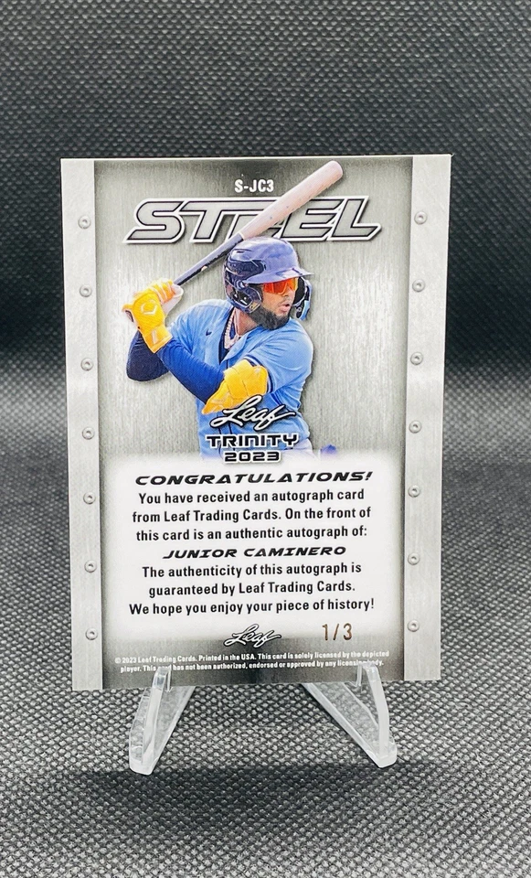 2023 Leaf Trinity Junior Caminero Auto /5 🔥Clean🔥 - Image 2 of 2