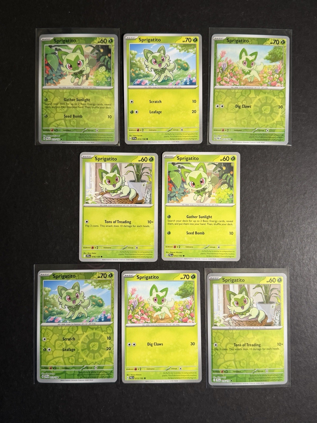8 Sprigatito Pokemon Card Collection Reverse Holo Foil SV PTCG NM