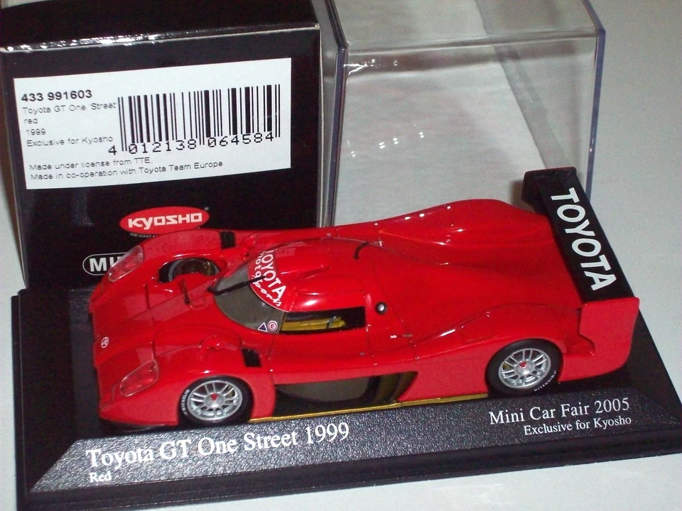 MINICHAMPS 1/43 TOYOTA GT One Street 1999 Red 433991603 Exclusive for KYOSHO - Immagine 3 di 4