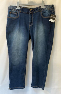 Janina Denim Cropped Jeans - Size EUR 44 (approx 37 inch waist)  BNWT      (W63)