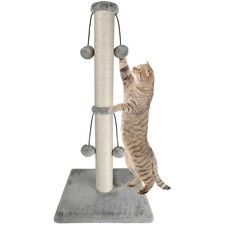 29'' Natural Sisal Cat Scratching Post with Toy Balls