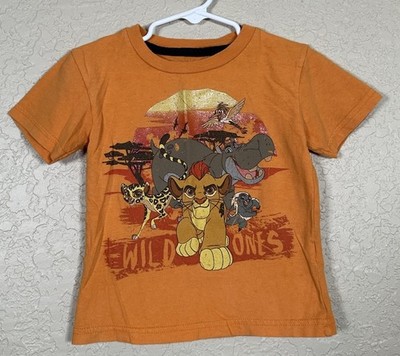 Vintage Disney Lion King Guard Wild Ones Orange Short Sleeve T-Shirt Toddler  3T
