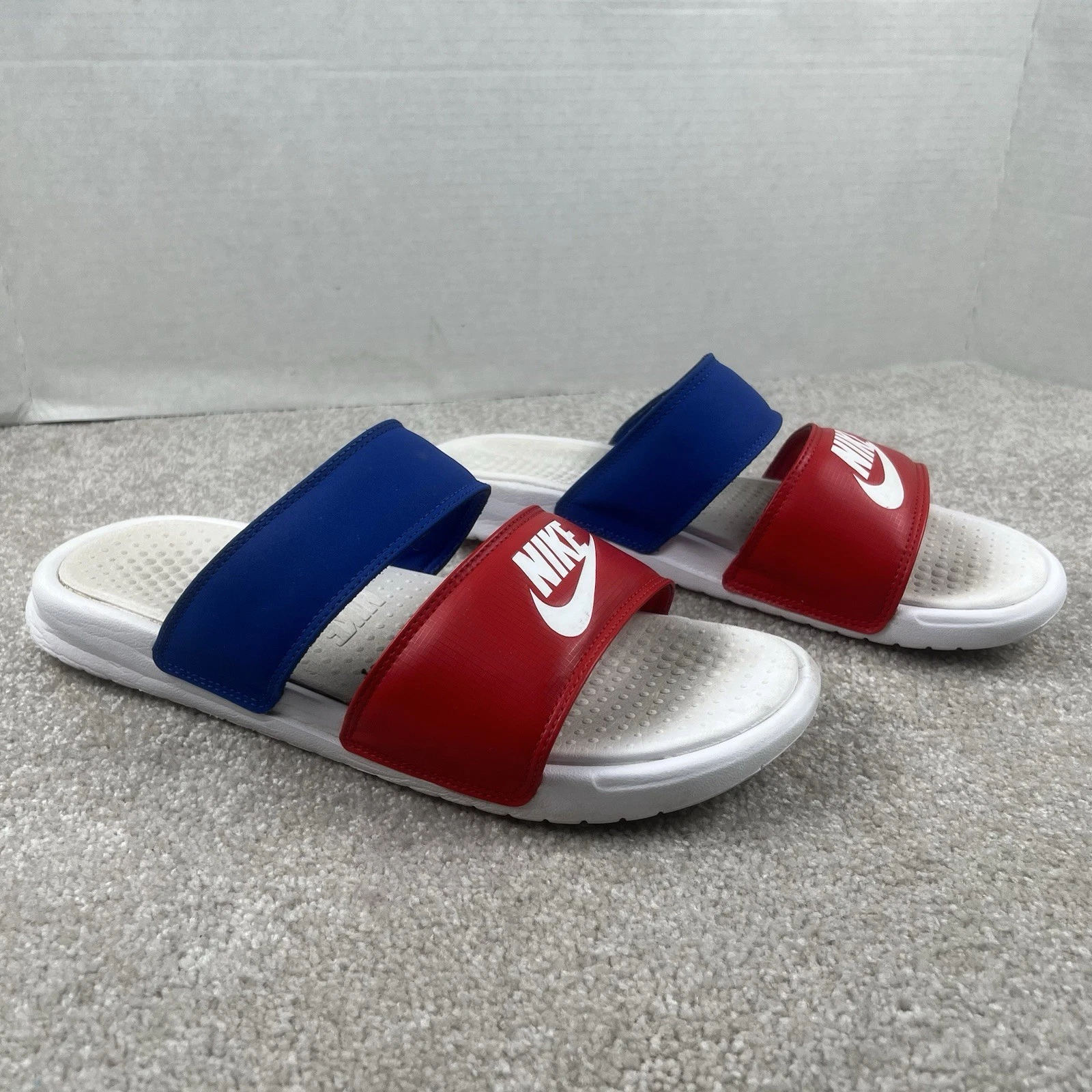 Infradito Nike taglia 11 presente USA Sandali slides USA rosso bianco blu donna